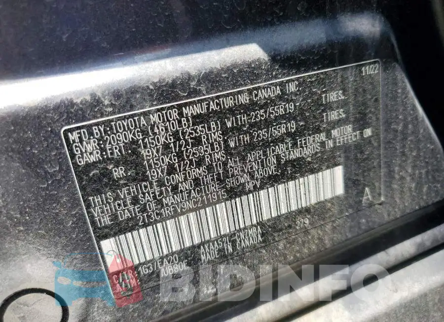 2T3C1RFV9NC211915 Photo# 12