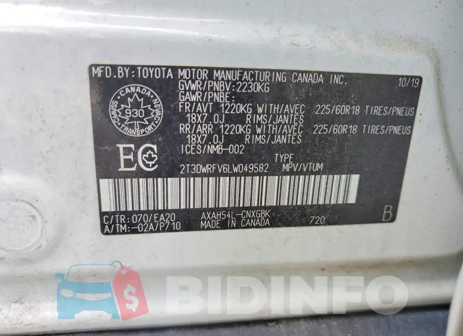 2T3DWRFV6LW049582 Photo# 13