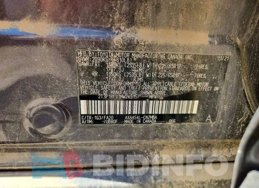 2T3P1RFV1MW243157 Photo# 14