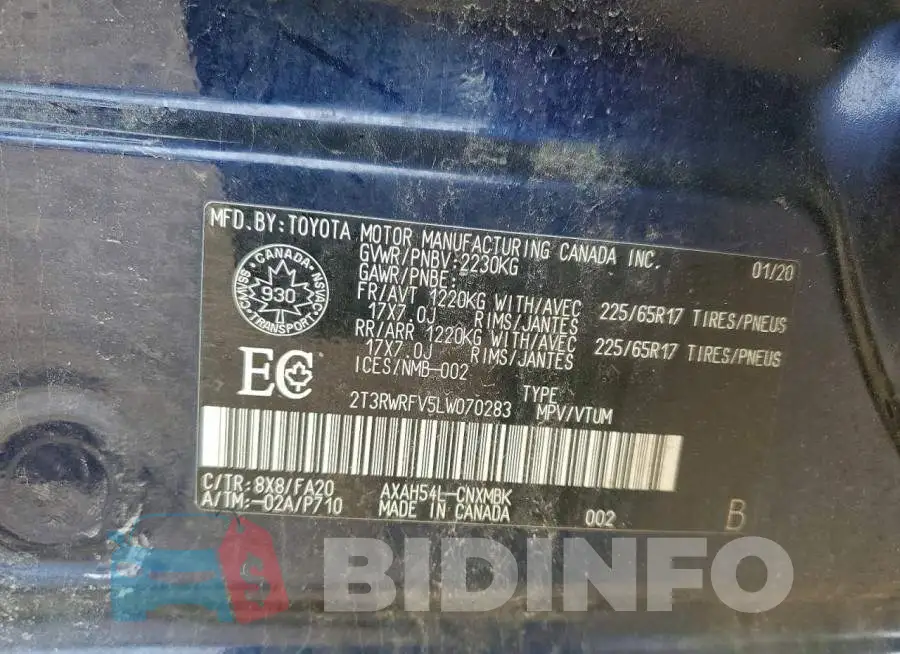 2T3RWRFV5LW070283 Photo# 13