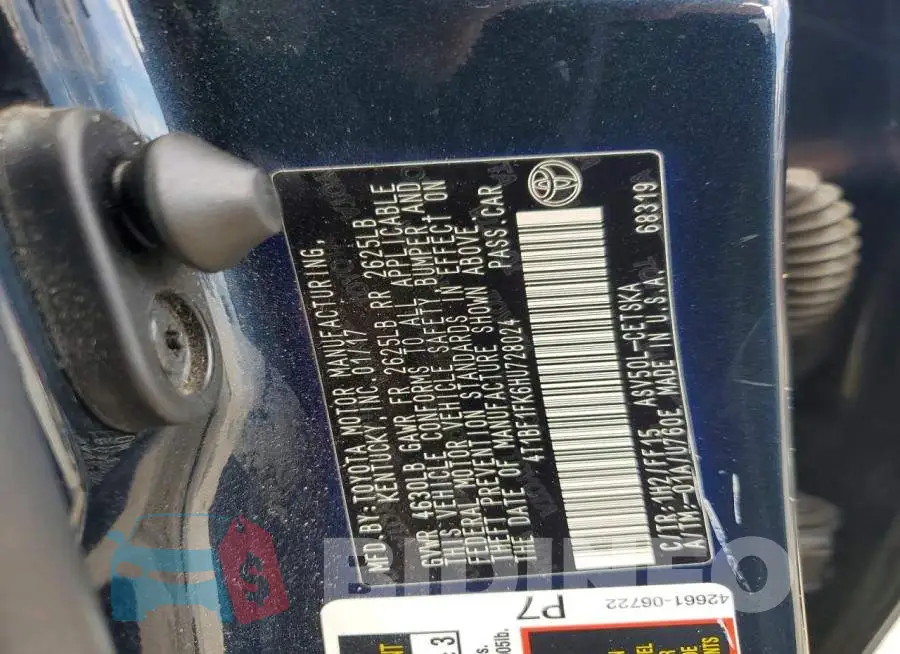 4T1BF1FK6HU728024 Photo# 12