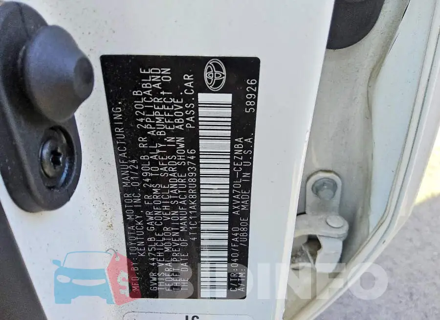 4T1C11AK8RU893746 Photo# 12