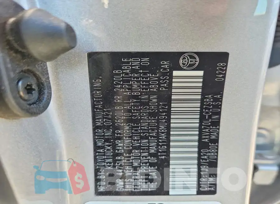 4T1G11AK8MU494121 Photo# 12