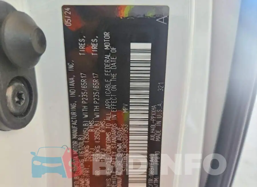 5TDYRKEC3RS207953 Photo# 13