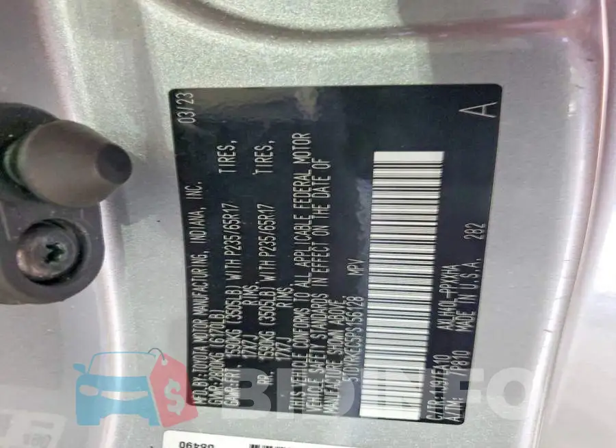 5TDYRKEC5PS156128 Photo# 13