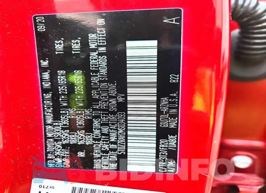 5TDZZRAH2MS034093 Photo# 14