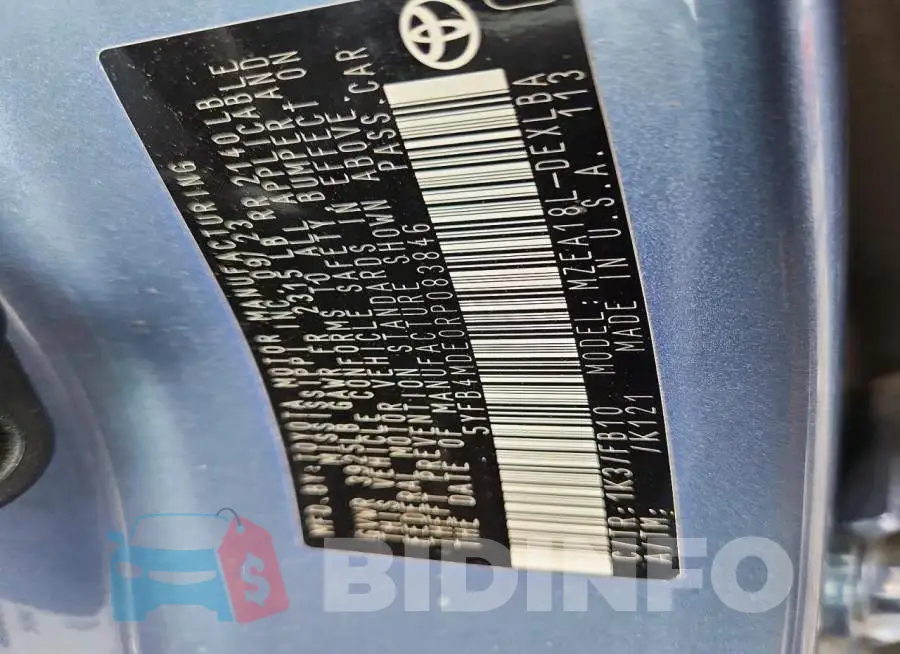 5YFB4MDE0RP083846 Photo# 12