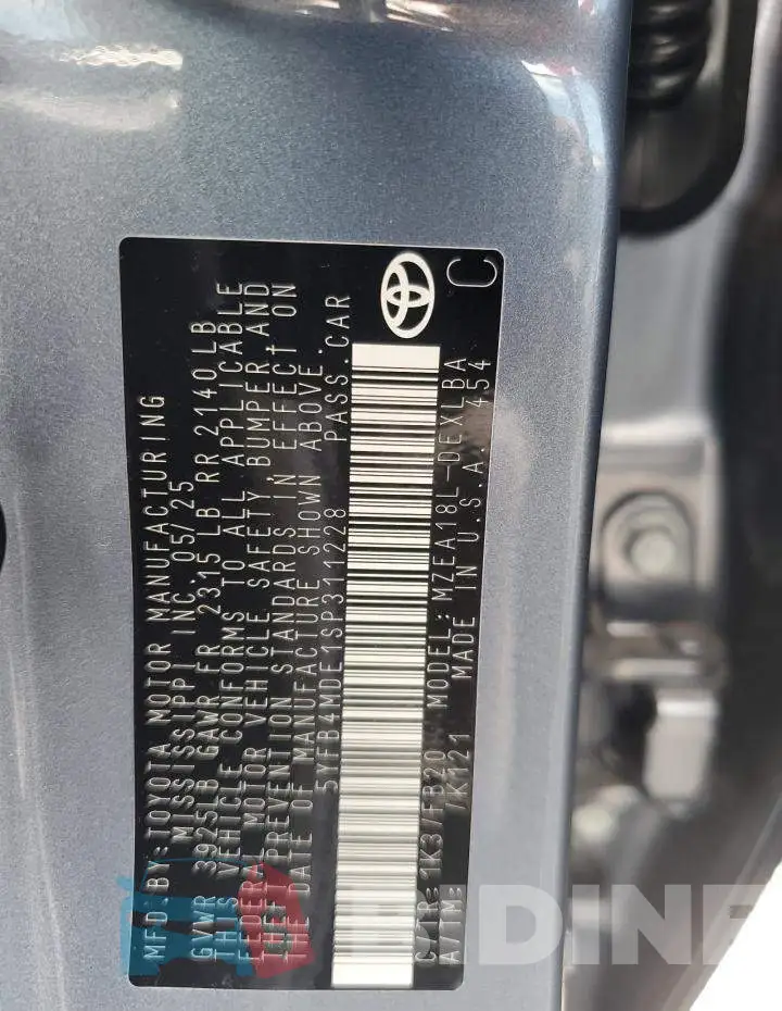 5YFB4MDE1SP311228 Photo# 12