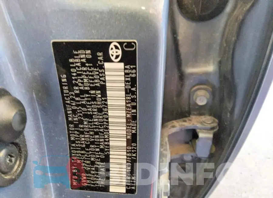 5YFB4MDE2PP036721 Photo# 12