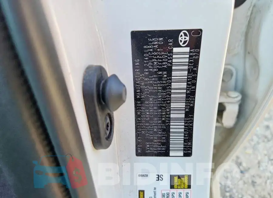 5YFB4MDE4SP305701 Photo# 12