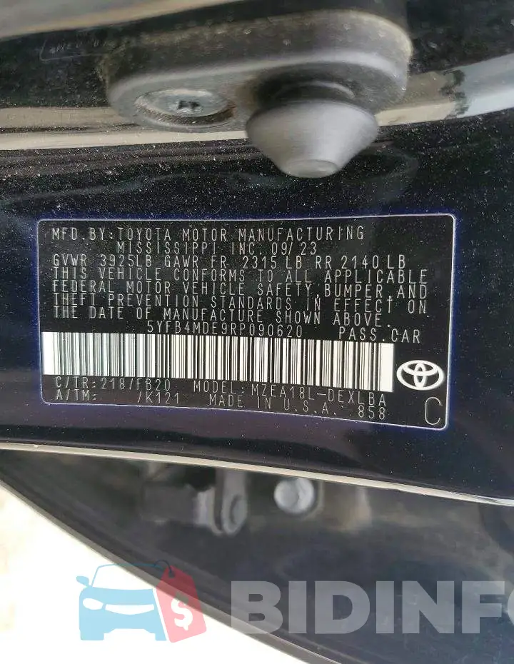 5YFB4MDE9RP090620 Photo# 12