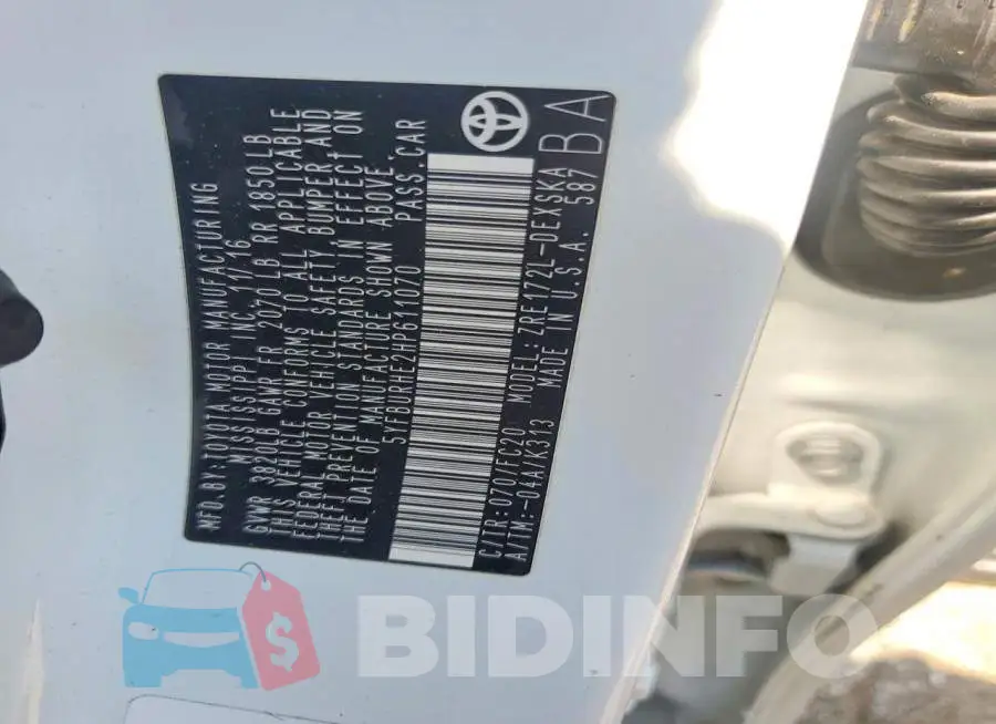 5YFBURHE2HP611070 Photo# 12