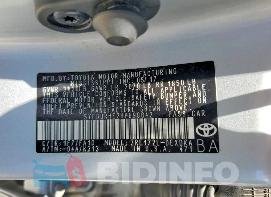 5YFBURHE2HP698842 Photo# 12