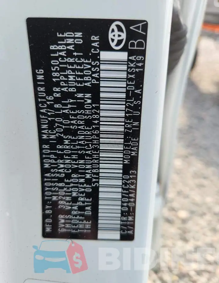 5YFBURHE3HP614821 Photo# 13