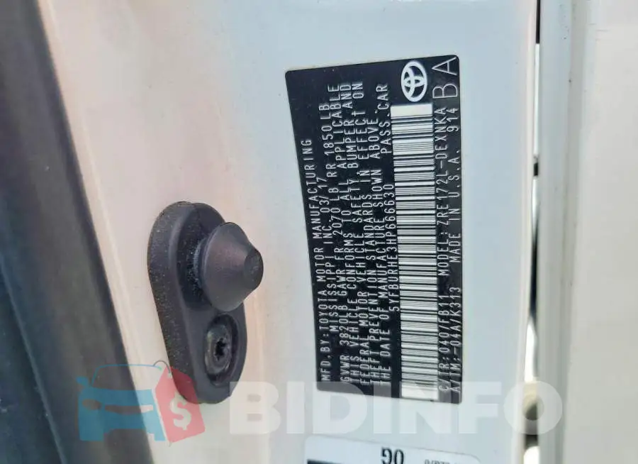 5YFBURHE3HP666630 Photo# 12