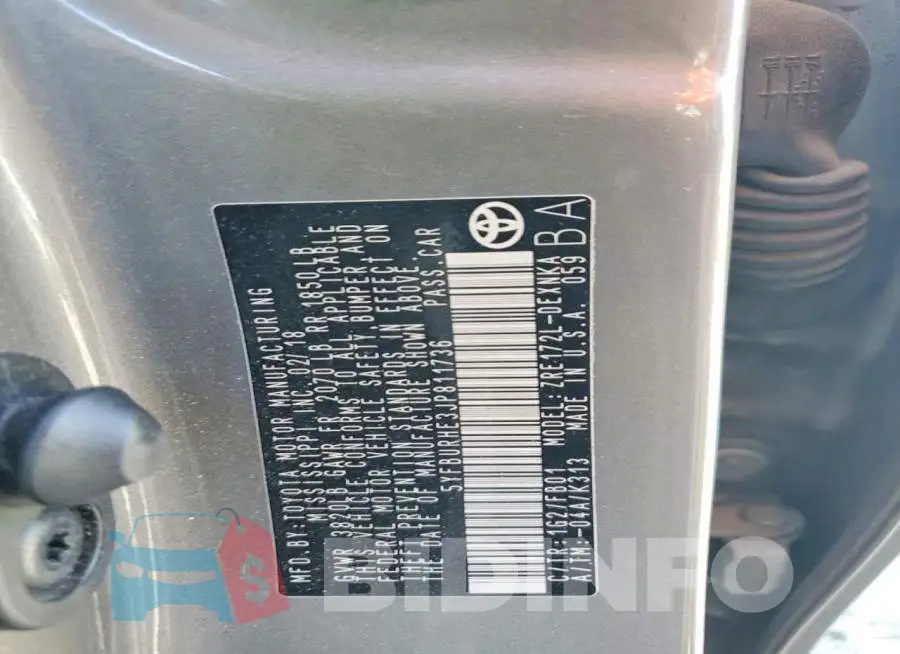 5YFBURHE3JP811736 Photo# 12
