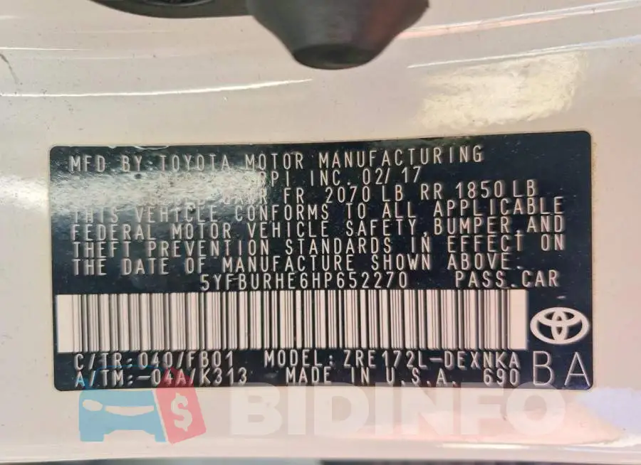 5YFBURHE6HP652270 Photo# 13