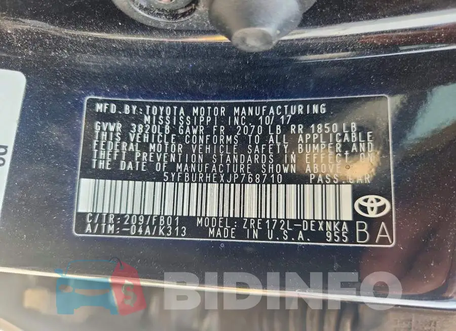 5YFBURHEXJP768710 Photo# 12
