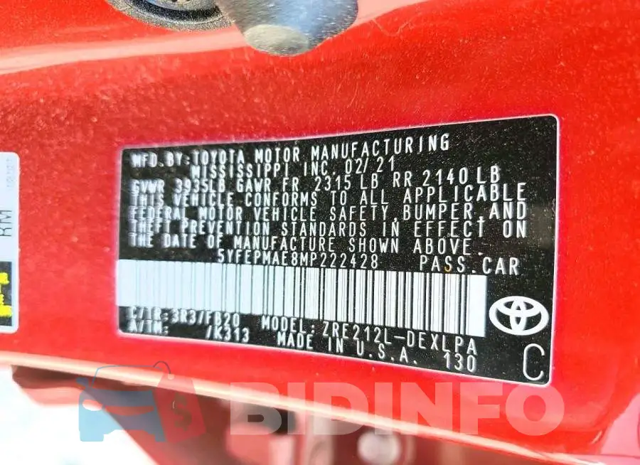 5YFEPMAE8MP222428 Photo# 12