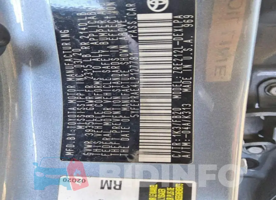 5YFEPRAE4LP127781 Photo# 12