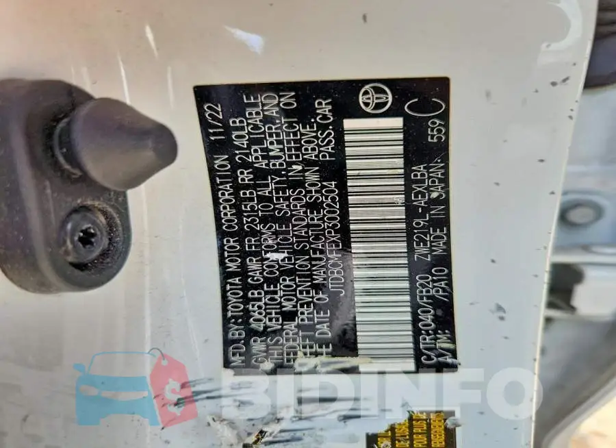 JTDBCMFEXP3002504 Photo# 12