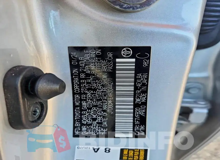JTDBCMFEXR3044271 Photo# 12