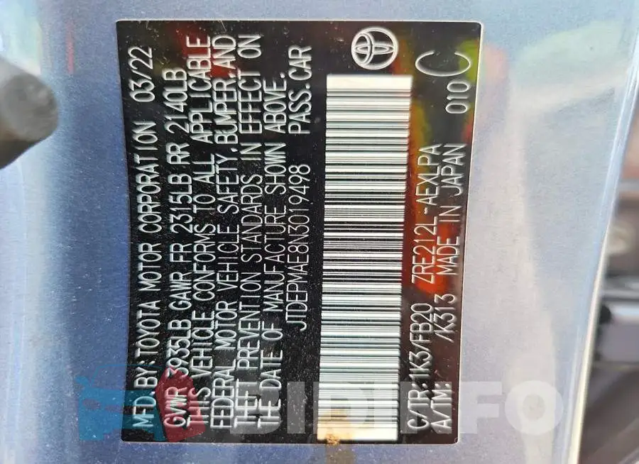 JTDEPMAE8N3019498 Photo# 13
