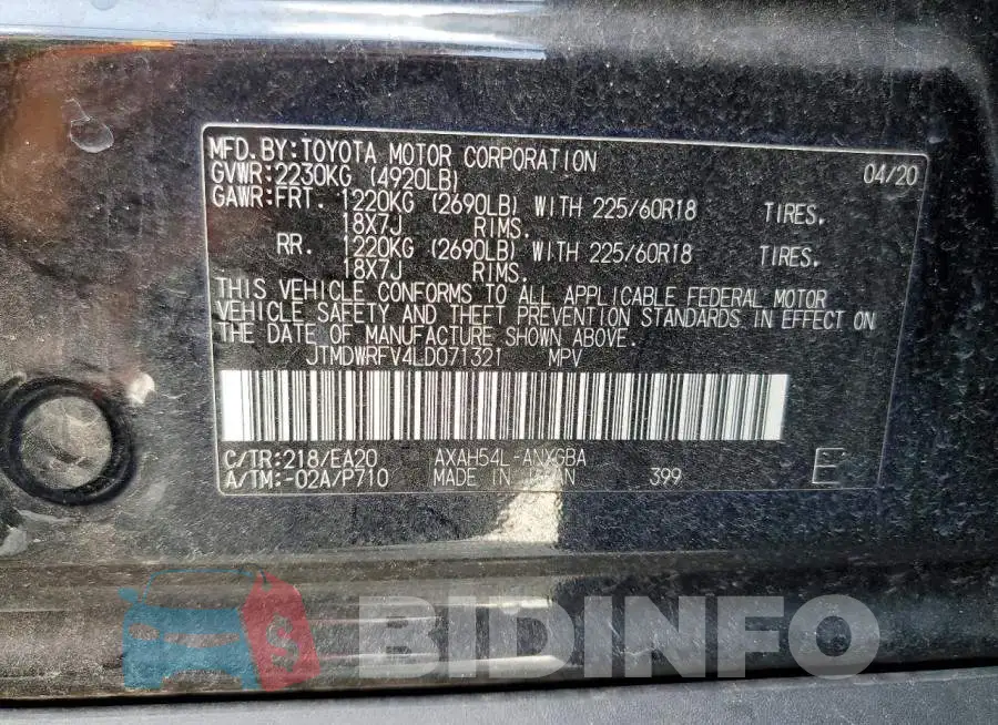 JTMDWRFV4LD071321 Photo# 13