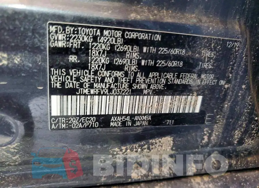 JTMEWRFV9LJ037221 Photo# 14