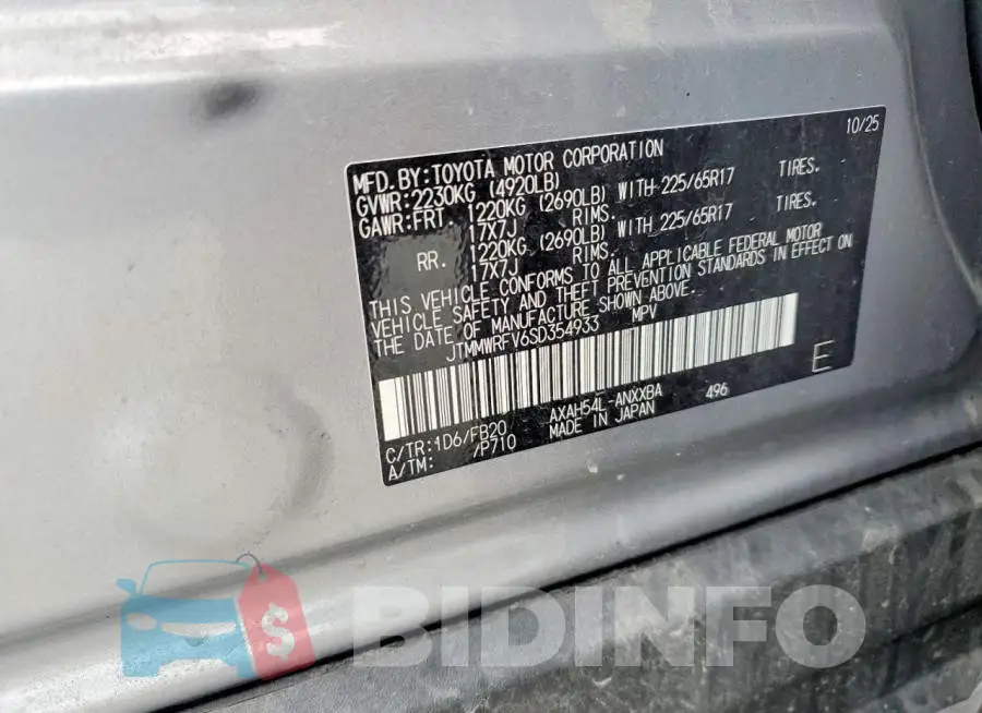JTMMWRFV6SD354933 Photo# 14