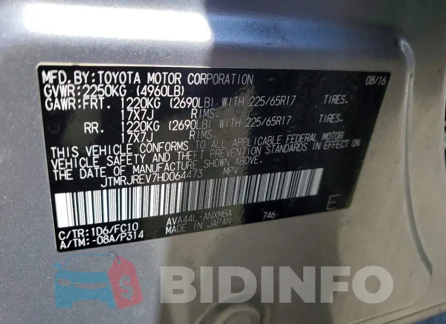 JTMRJREV7HD064473 Photo# 12