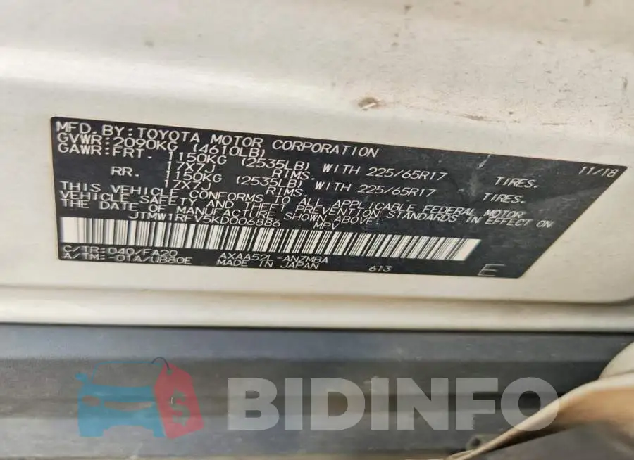 JTMW1RFV5KD006886 Photo# 13