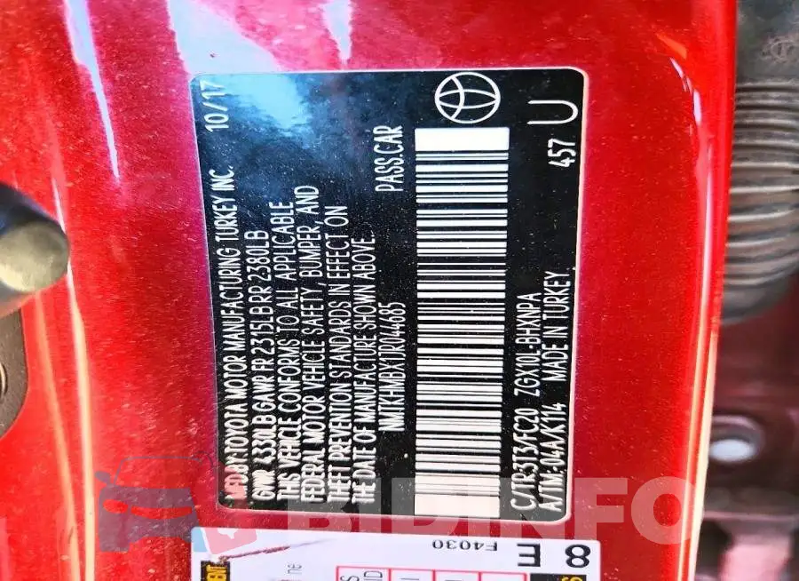 NMTKHMBX1JR044685 Photo# 13