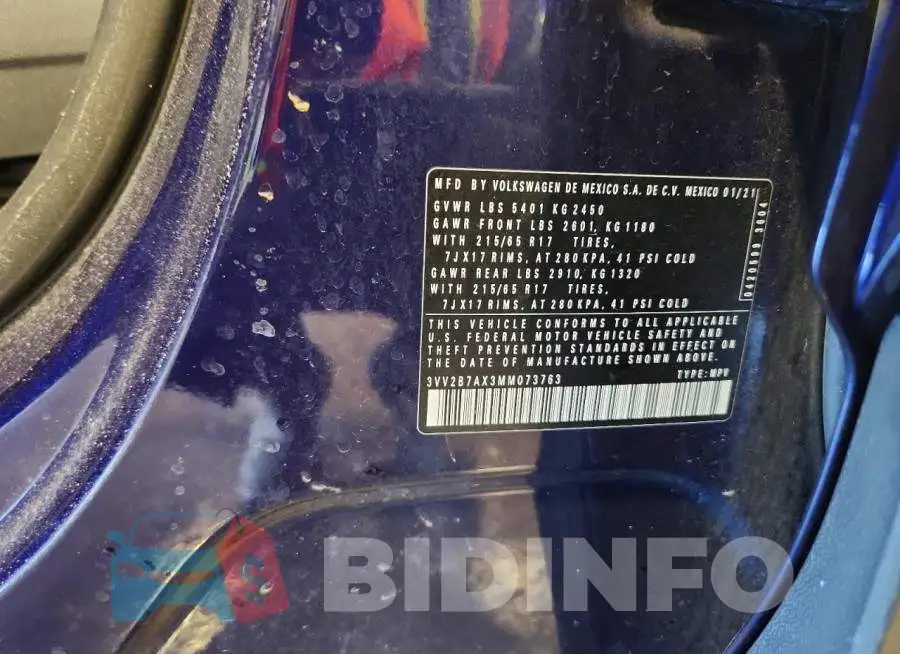 3VV2B7AX3MM073763 Photo# 12