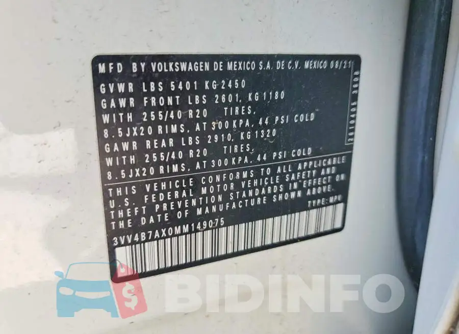 3VV4B7AX0MM149075 Photo# 13