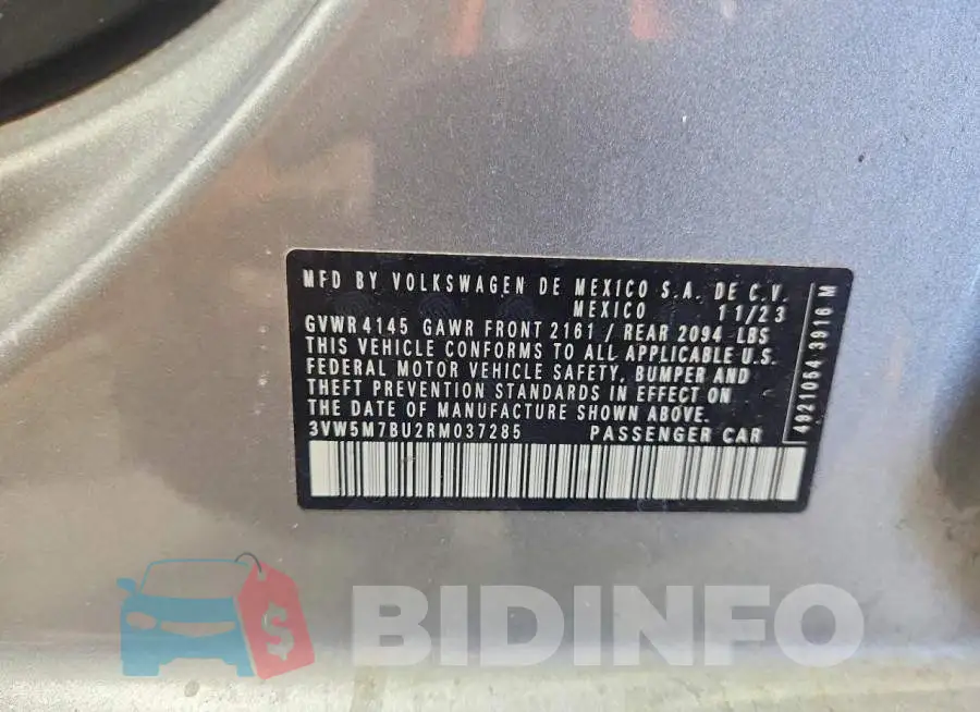 3VW5M7BU2RM037285 Photo# 12