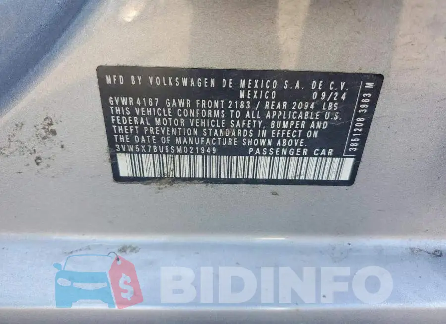 3VW5X7BU5SM021949 Photo# 12