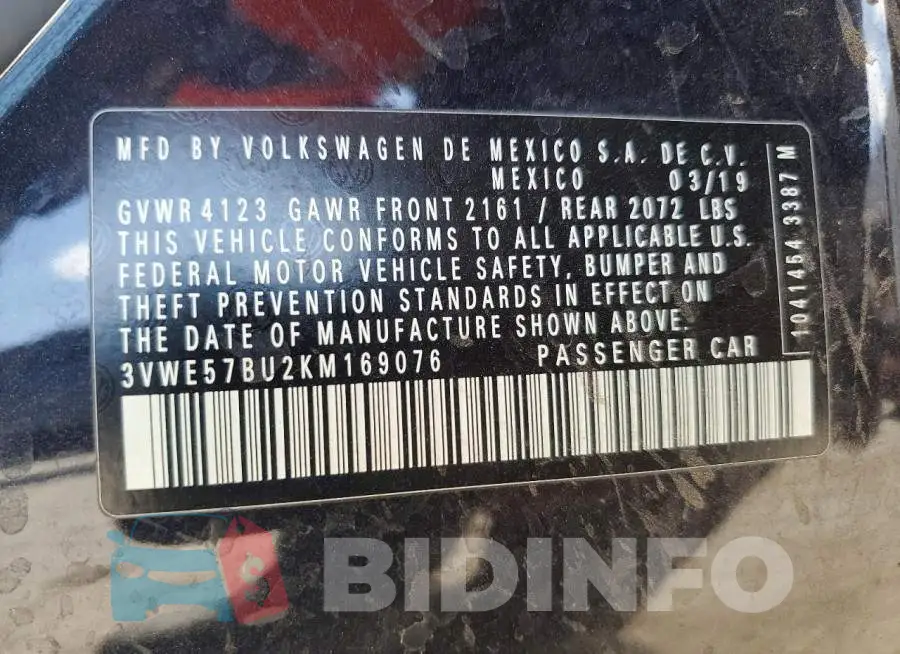 3VWE57BU2KM169076 Photo# 12