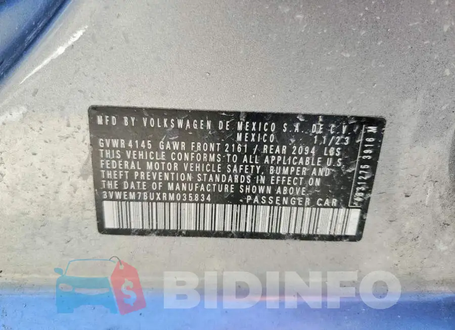 3VWEM7BUXRM035834 Photo# 10