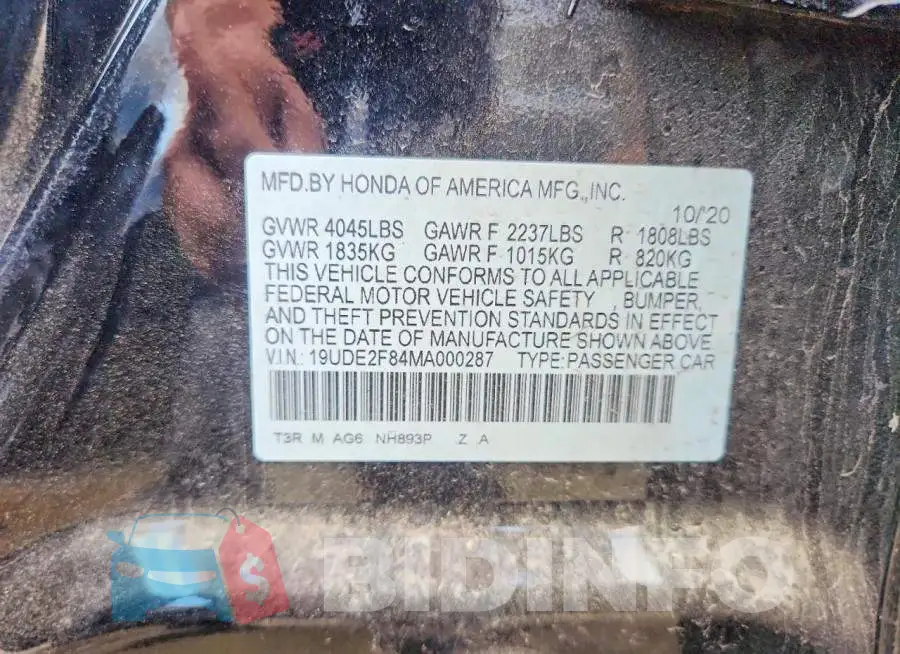 19UDE2F84MA000287 Photo# 13
