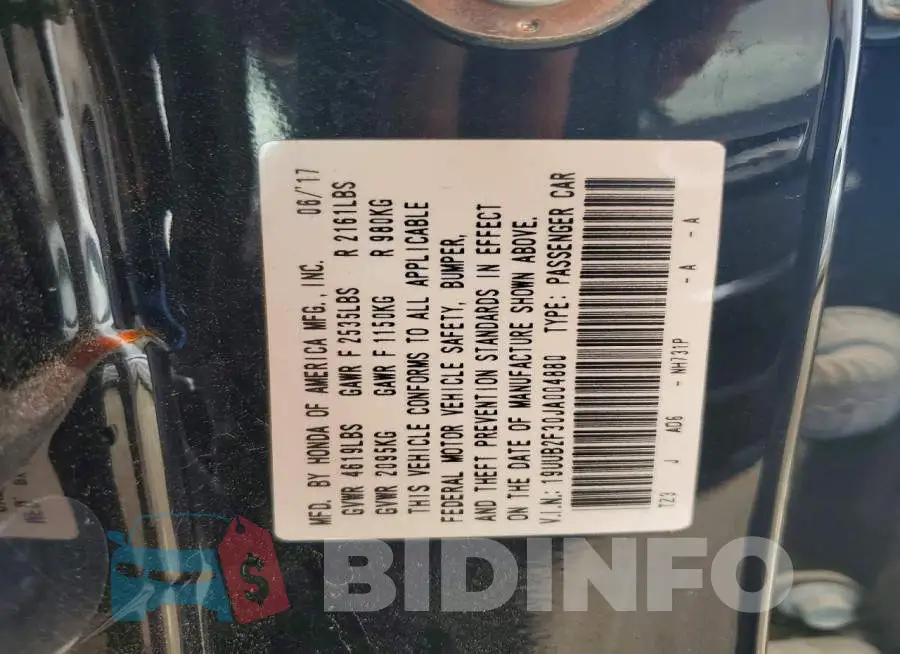 19UUB2F30JA004880 Photo# 12