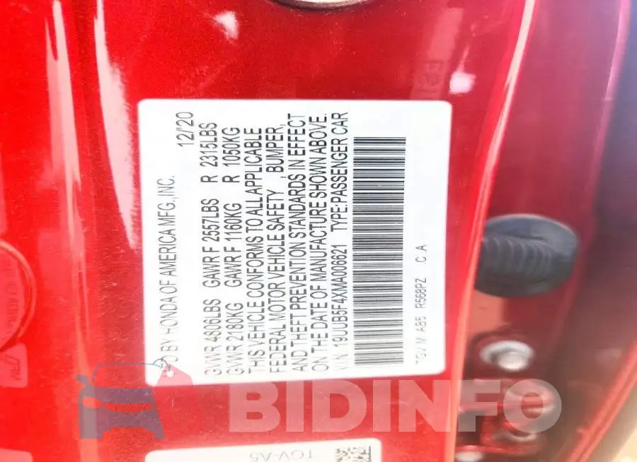 19UUB5F4XMA006621 Photo# 13