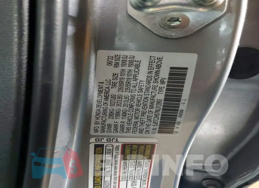 5J8TC2H57NL012993 Photo# 12