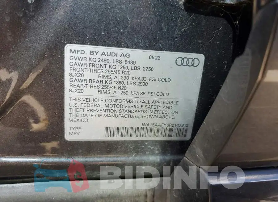 WA15AAFY6P2147342 Photo# 13