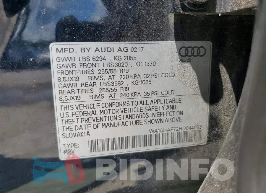 WA1AHAF72HD044085 Photo# 13