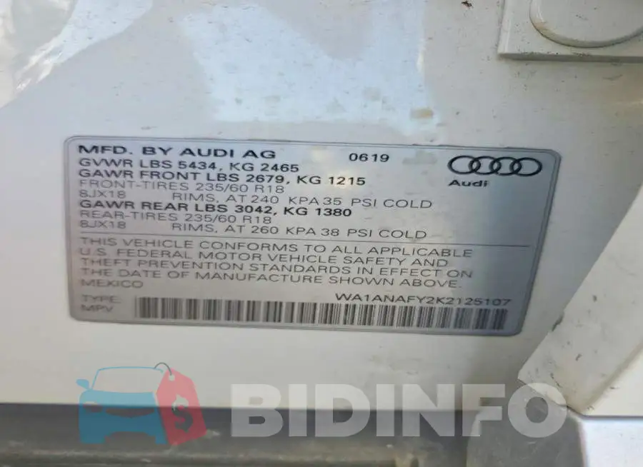 WA1ANAFY2K2125107 Photo# 13
