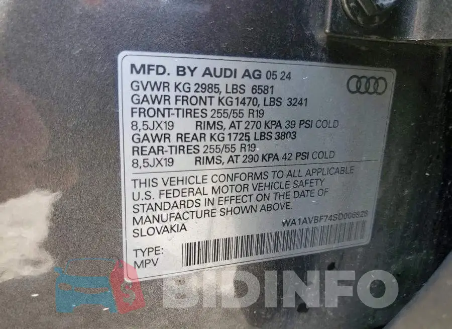 WA1AVBF74SD006928 Photo# 14
