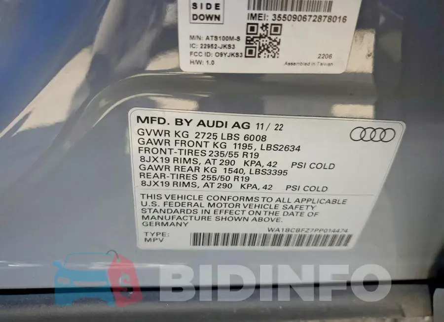 WA1BCBFZ7PP014474 Photo# 13