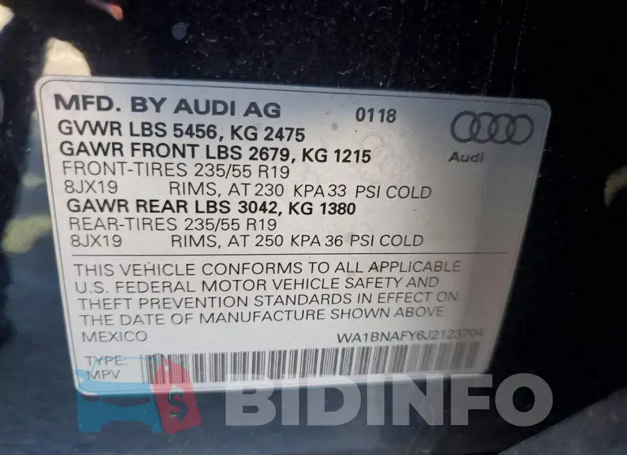 WA1BNAFY6J2123704 Photo# 13