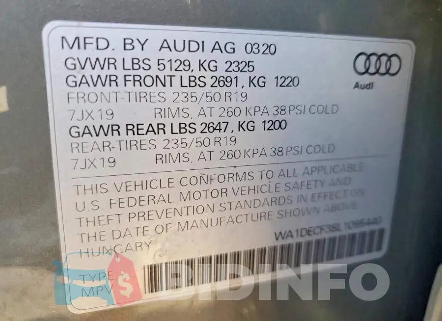 WA1DECF38L1095440 Photo# 14